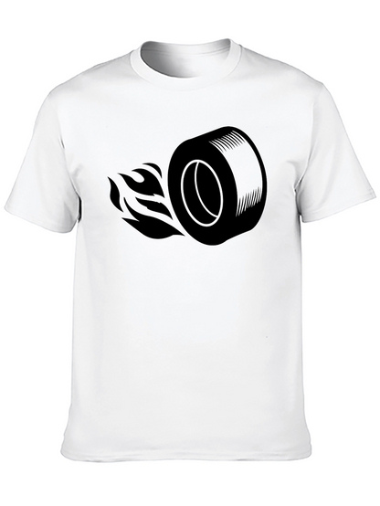 Flaming Wheel Black T-Shirt - Speed Demon Style