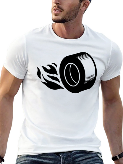 Flaming Wheel Black T-Shirt - Speed Demon Style