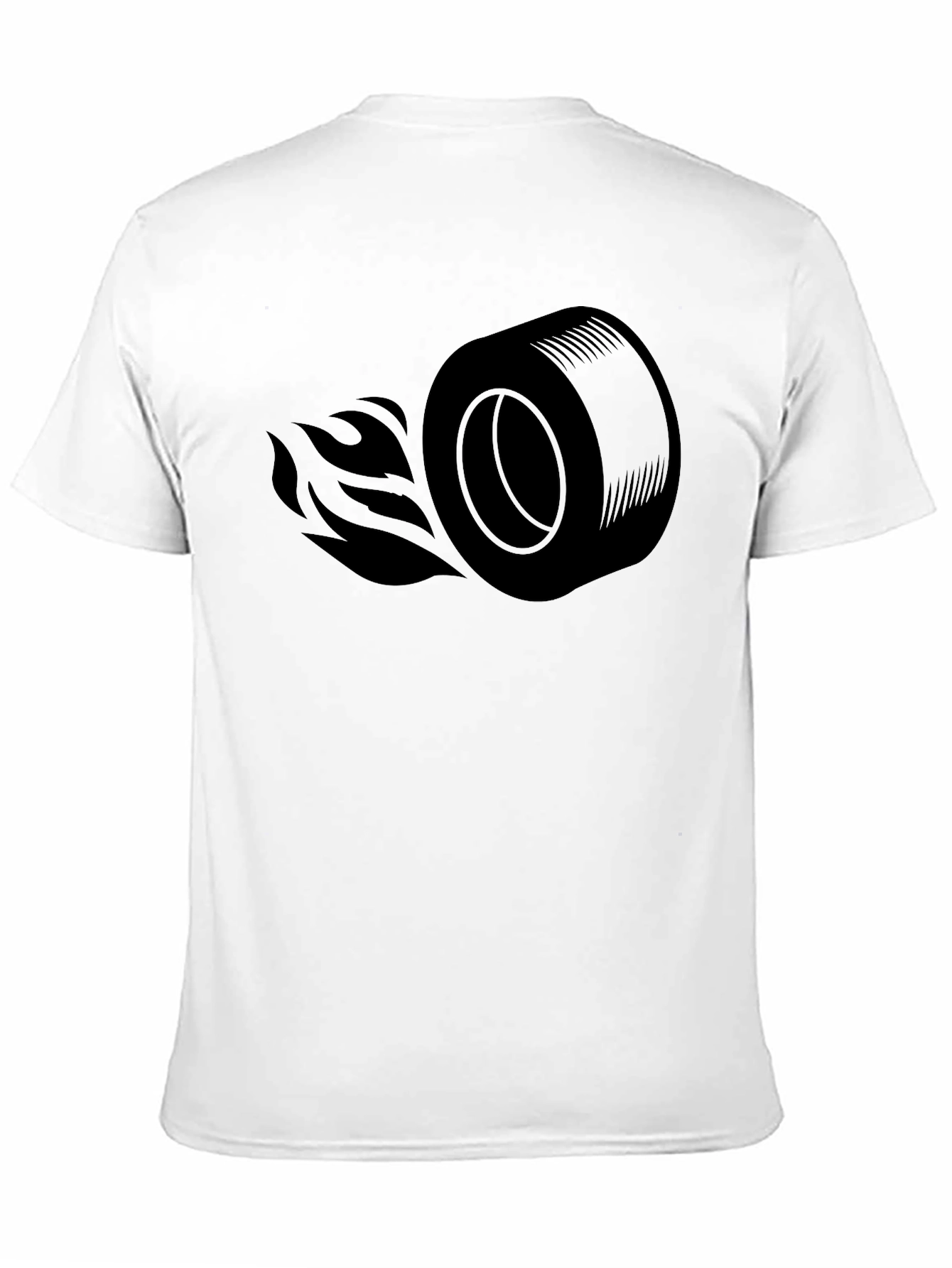 Flaming Wheel Black T-Shirt - Speed Demon Style