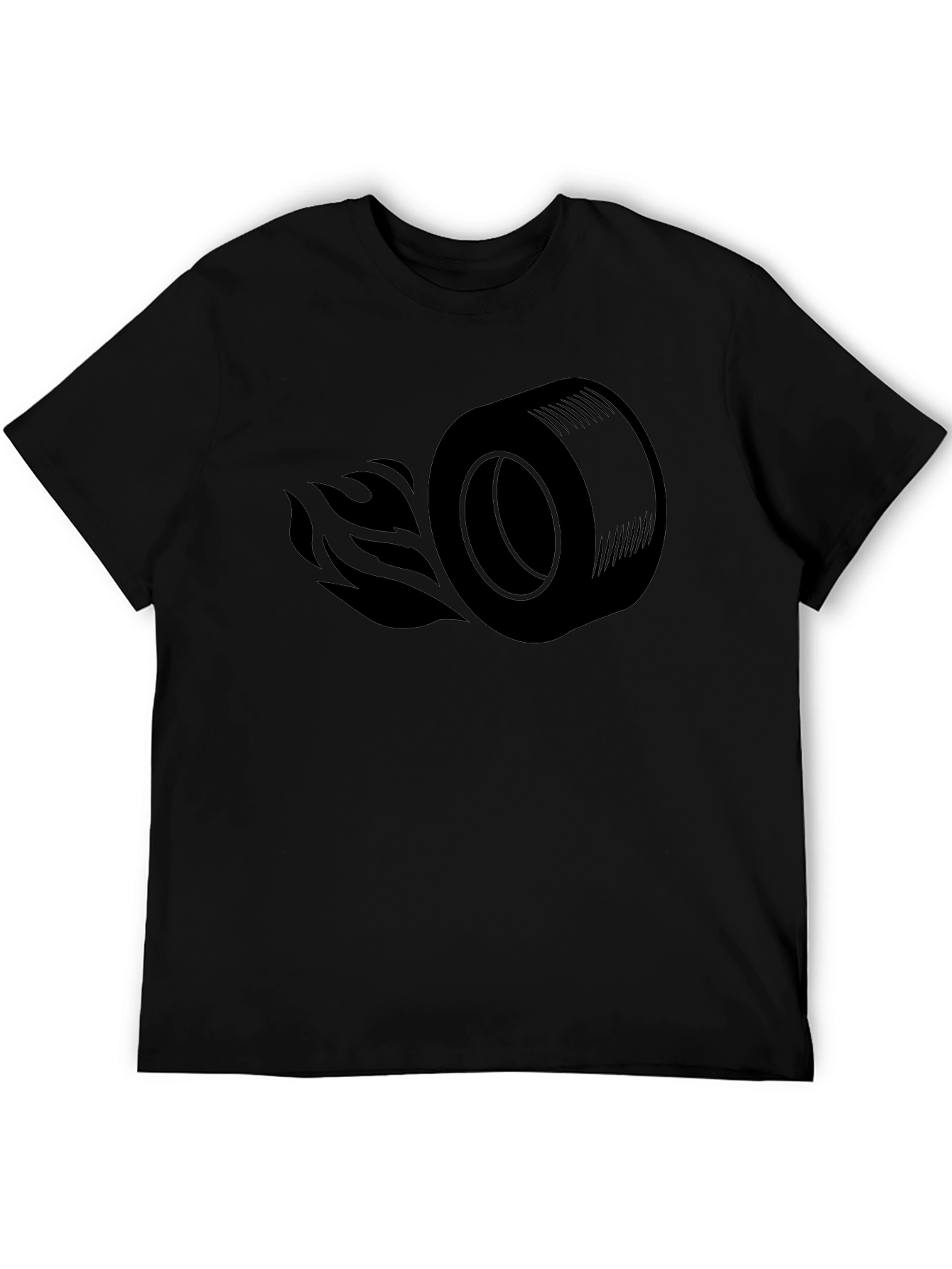 Flaming Wheel Black T-Shirt - Speed Demon Style
