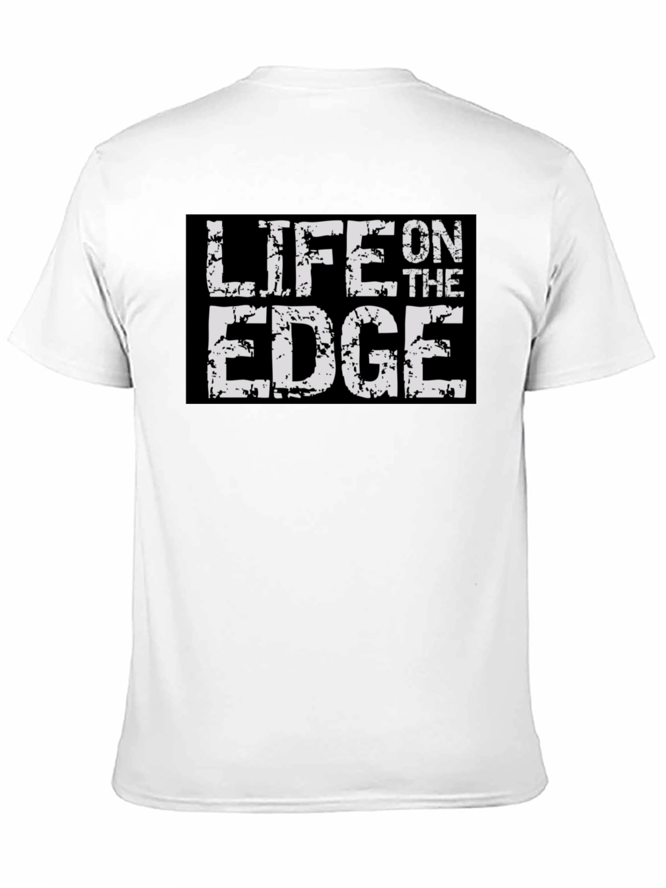 Life On The Edge Graphic Print Black T-Shirt