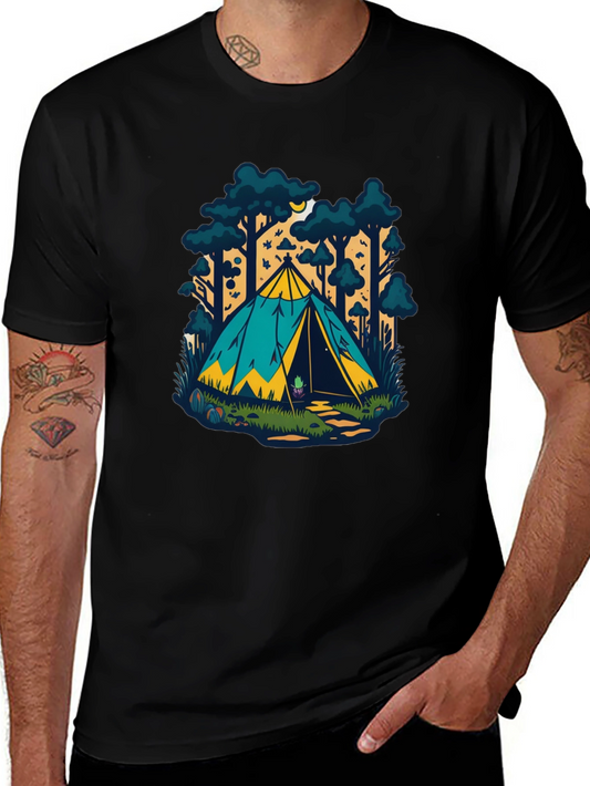 Camping Tent Graphic T-Shirt - Adventure Ready!