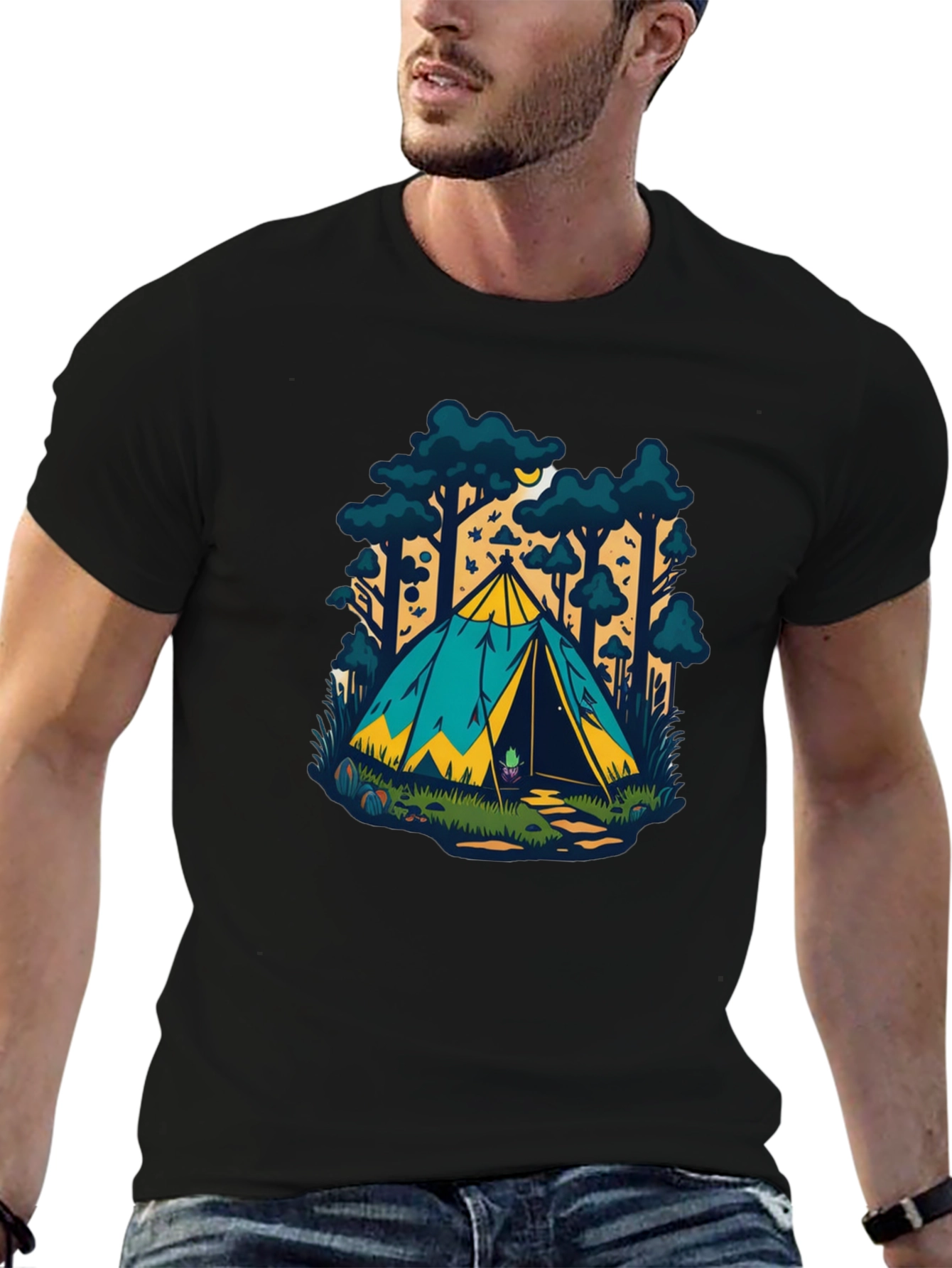 Camping Tent Graphic T-Shirt - Adventure Ready!