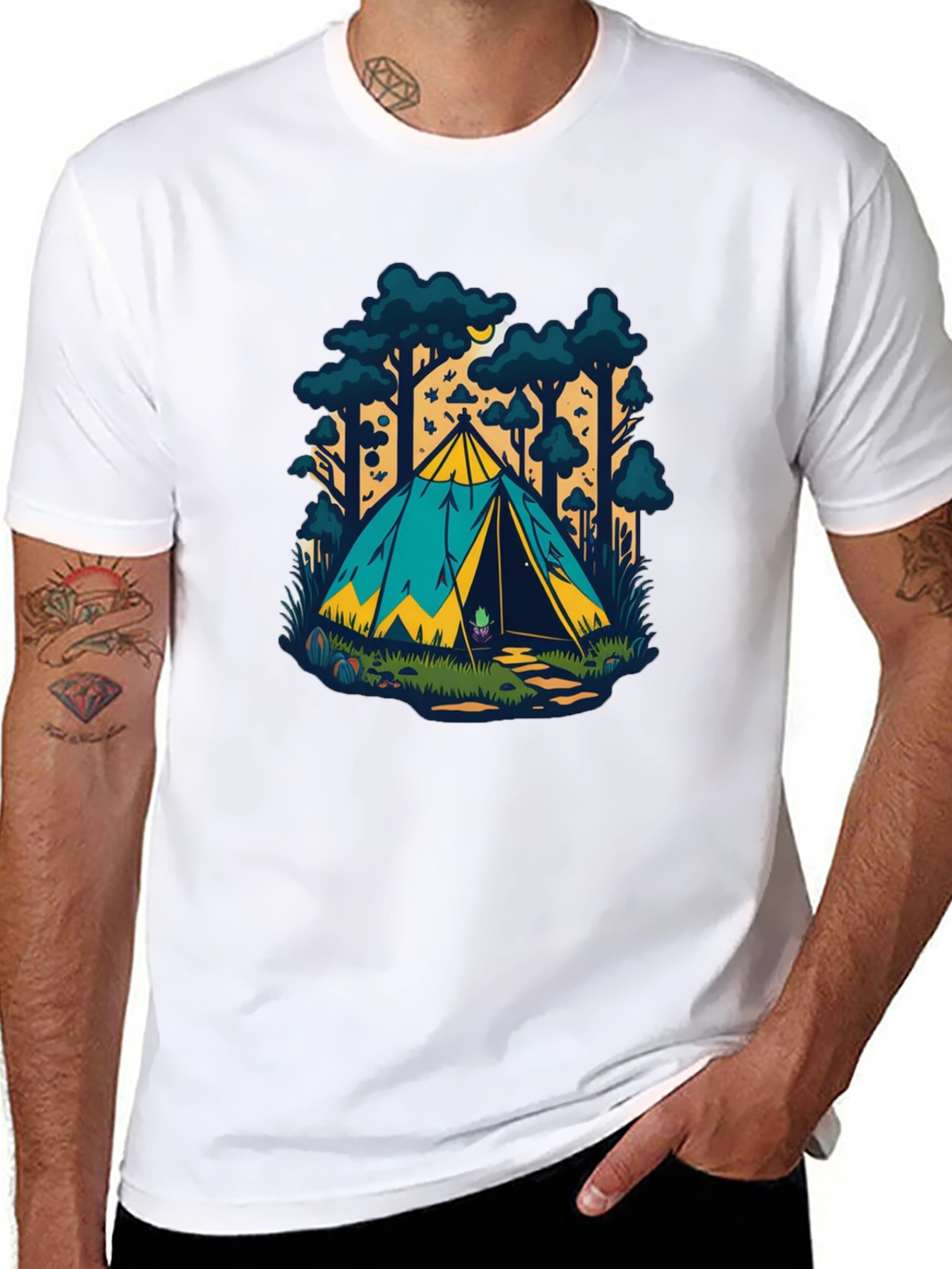 Camping Tent Graphic T-Shirt - Adventure Ready!