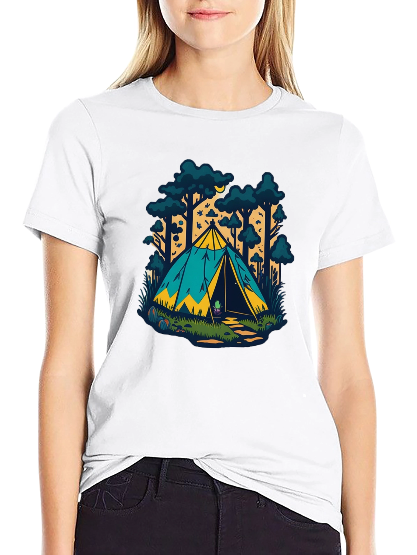 Camping Tent Graphic T-Shirt - Adventure Ready!