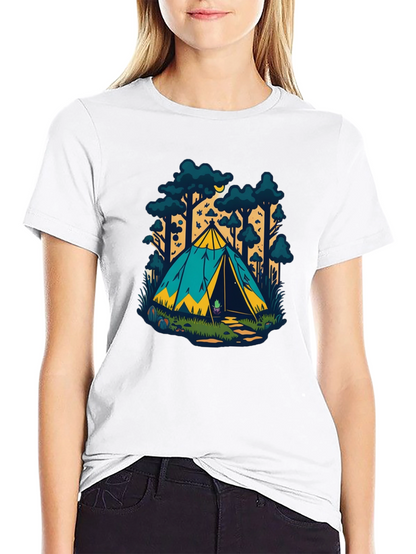 Camping Tent Graphic T-Shirt - Adventure Ready!