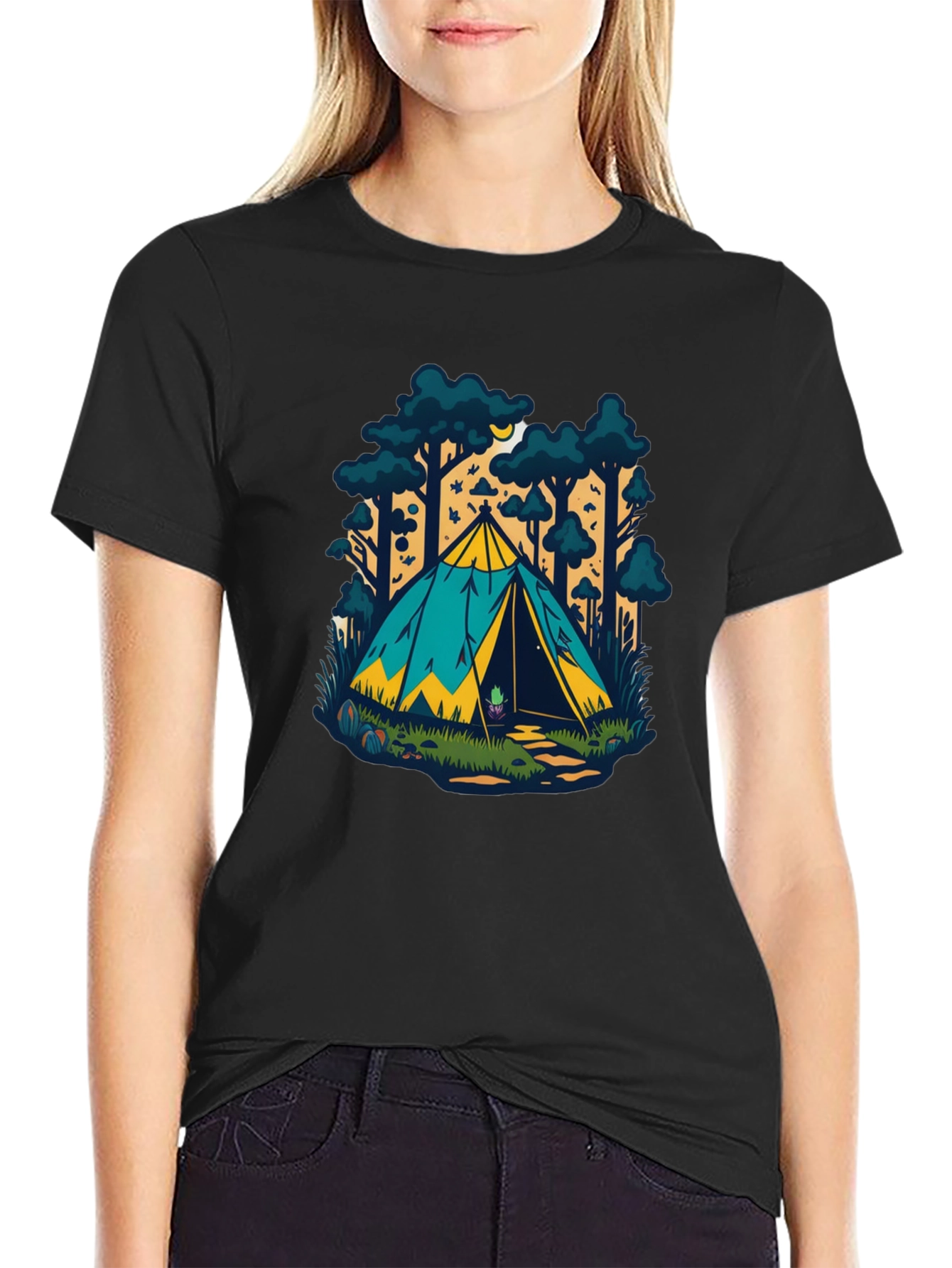 Camping Tent Graphic T-Shirt - Adventure Ready!
