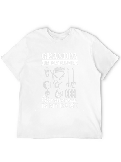 Grandpa Gardening T-Shirt - Name & Game