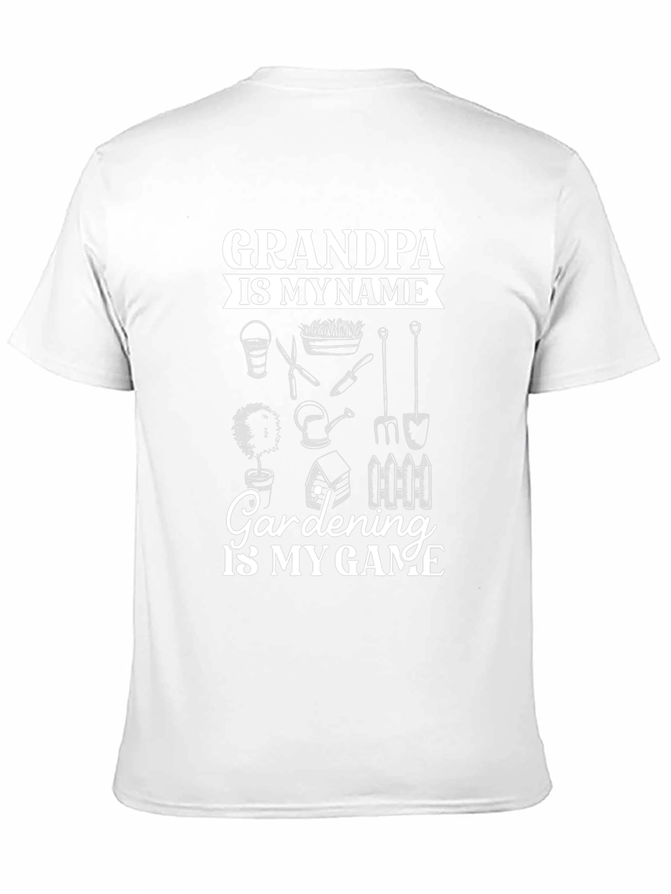 Grandpa Gardening T-Shirt - Name & Game
