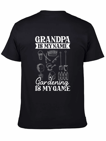 Grandpa Gardening T-Shirt - Name & Game