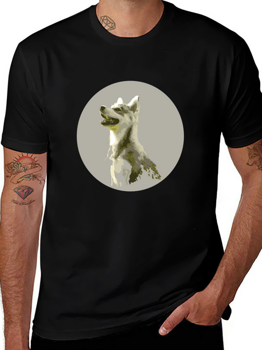 Dog Graphic Tee - Mens Black T-Shirt
