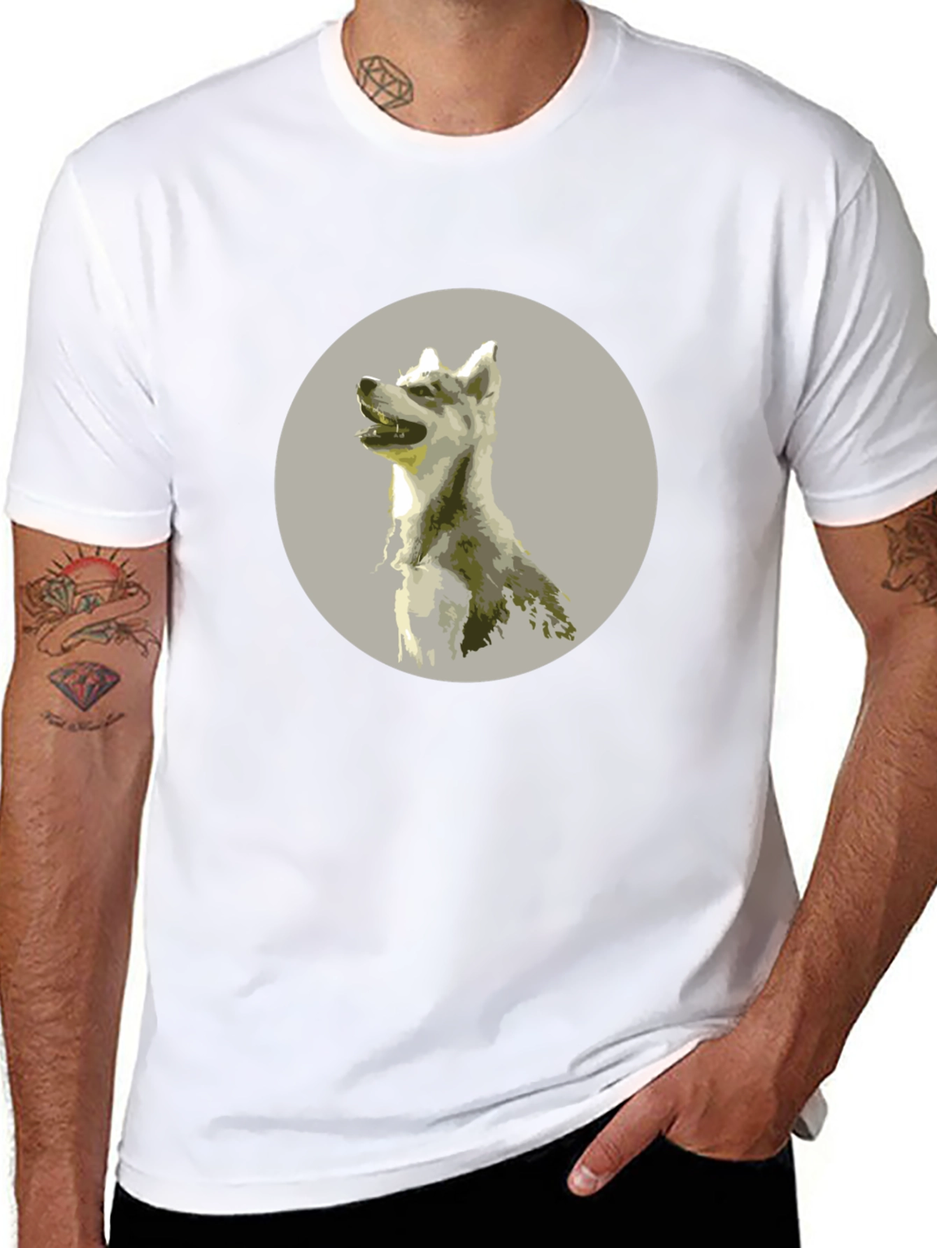 Dog Graphic Tee - Mens Black T-Shirt