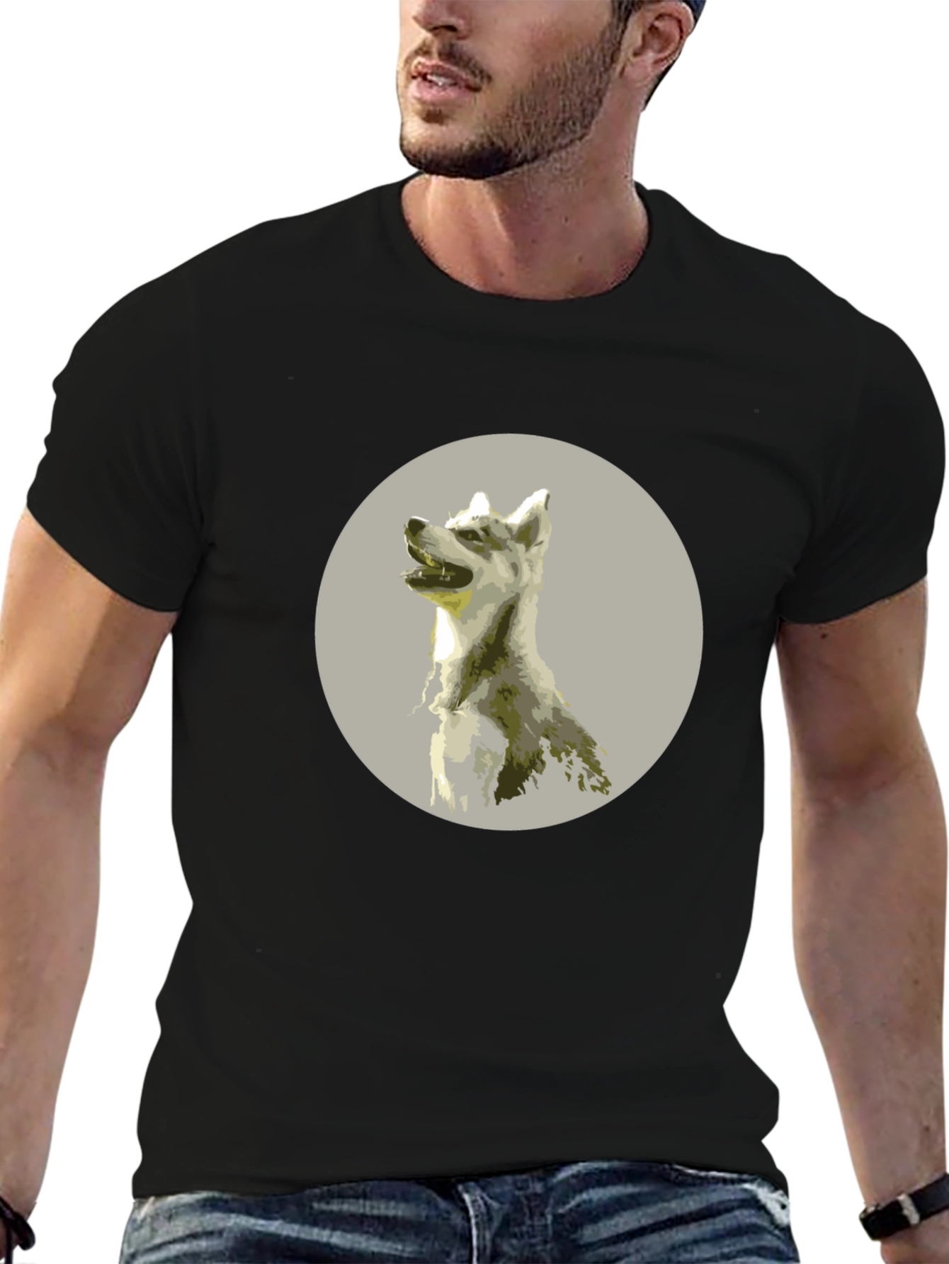 Dog Graphic Tee - Mens Black T-Shirt
