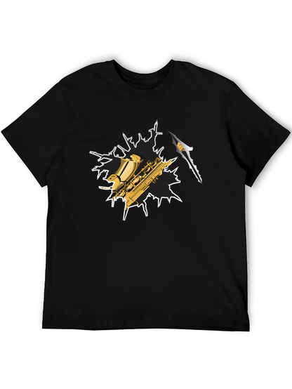 Saxophone Graphic T-Shirt - Cool Music Tee