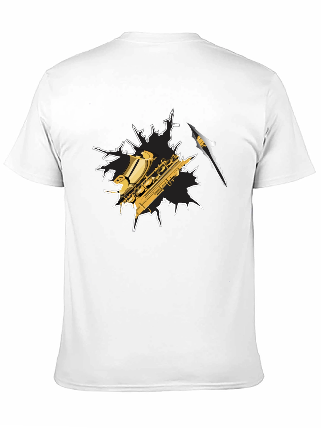 Saxophone Graphic T-Shirt - Cool Music Tee