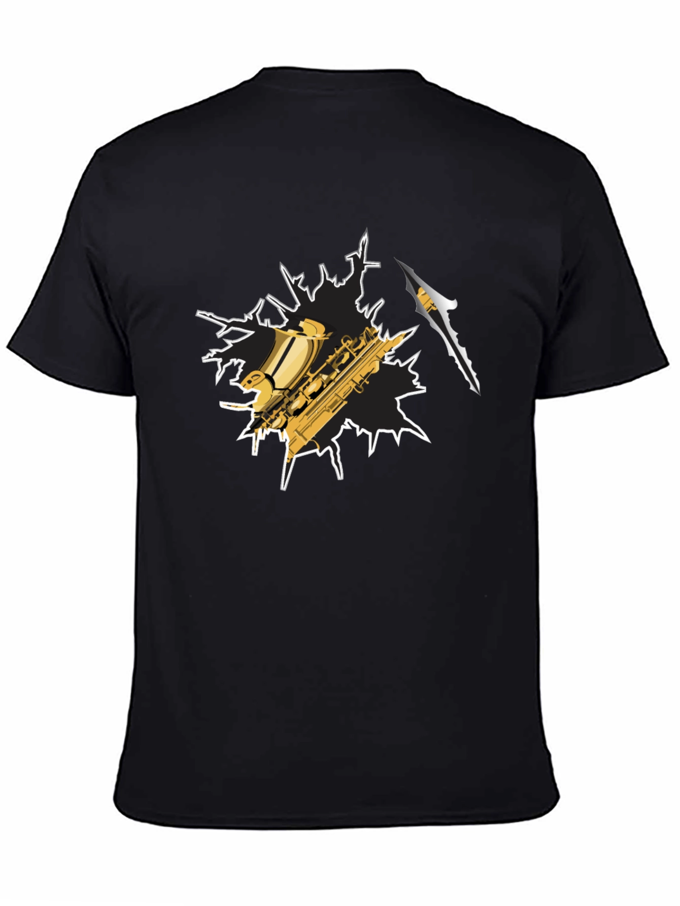 Saxophone Graphic T-Shirt - Cool Music Tee