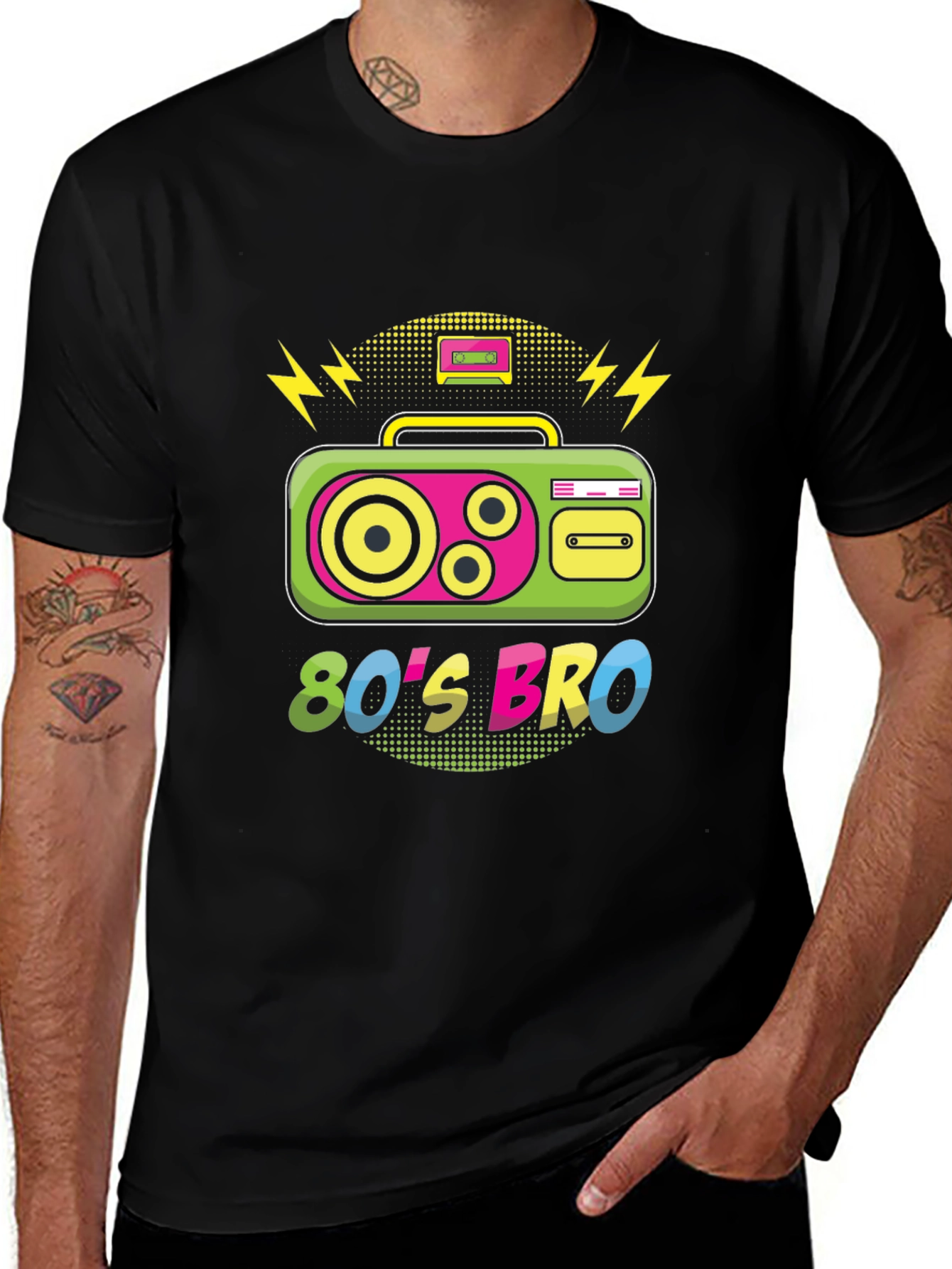 80s Bro T-Shirt - Retro Boombox Design
