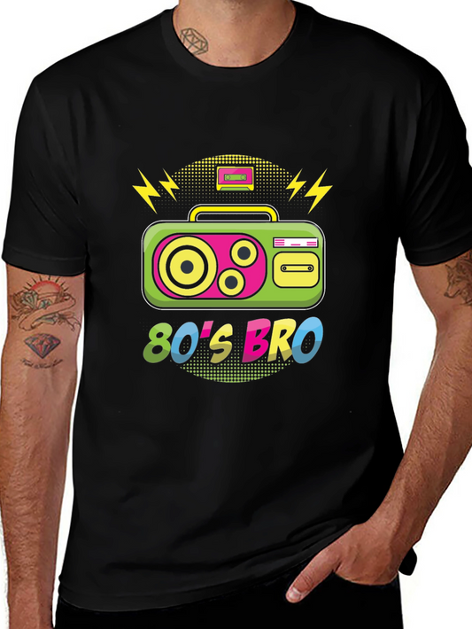 80s Bro T-Shirt - Retro Boombox Design
