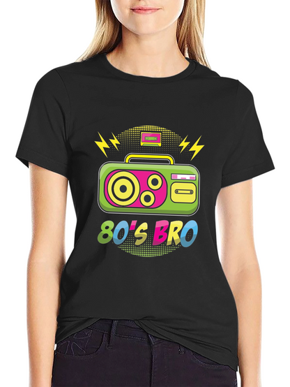 80s Bro T-Shirt - Retro Boombox Design