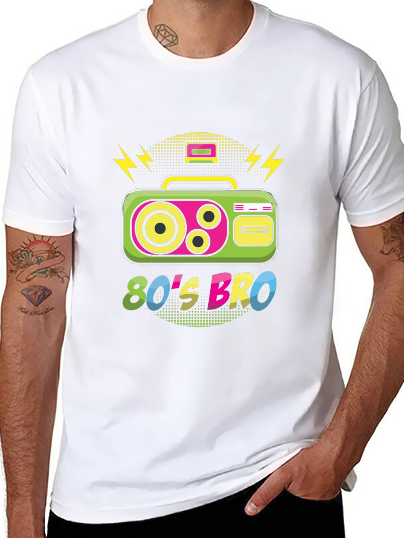 80s Bro T-Shirt - Retro Boombox Design