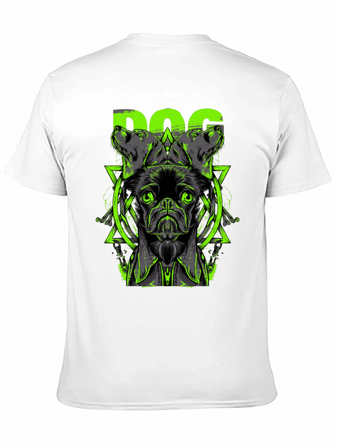 Dog Graphic Print Black T-Shirt