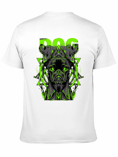Dog Graphic Print Black T-Shirt