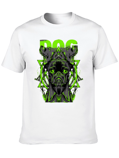 Dog Graphic Print Black T-Shirt