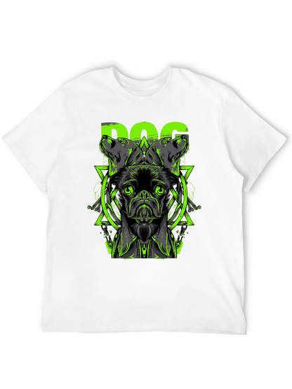 Dog Graphic Print Black T-Shirt