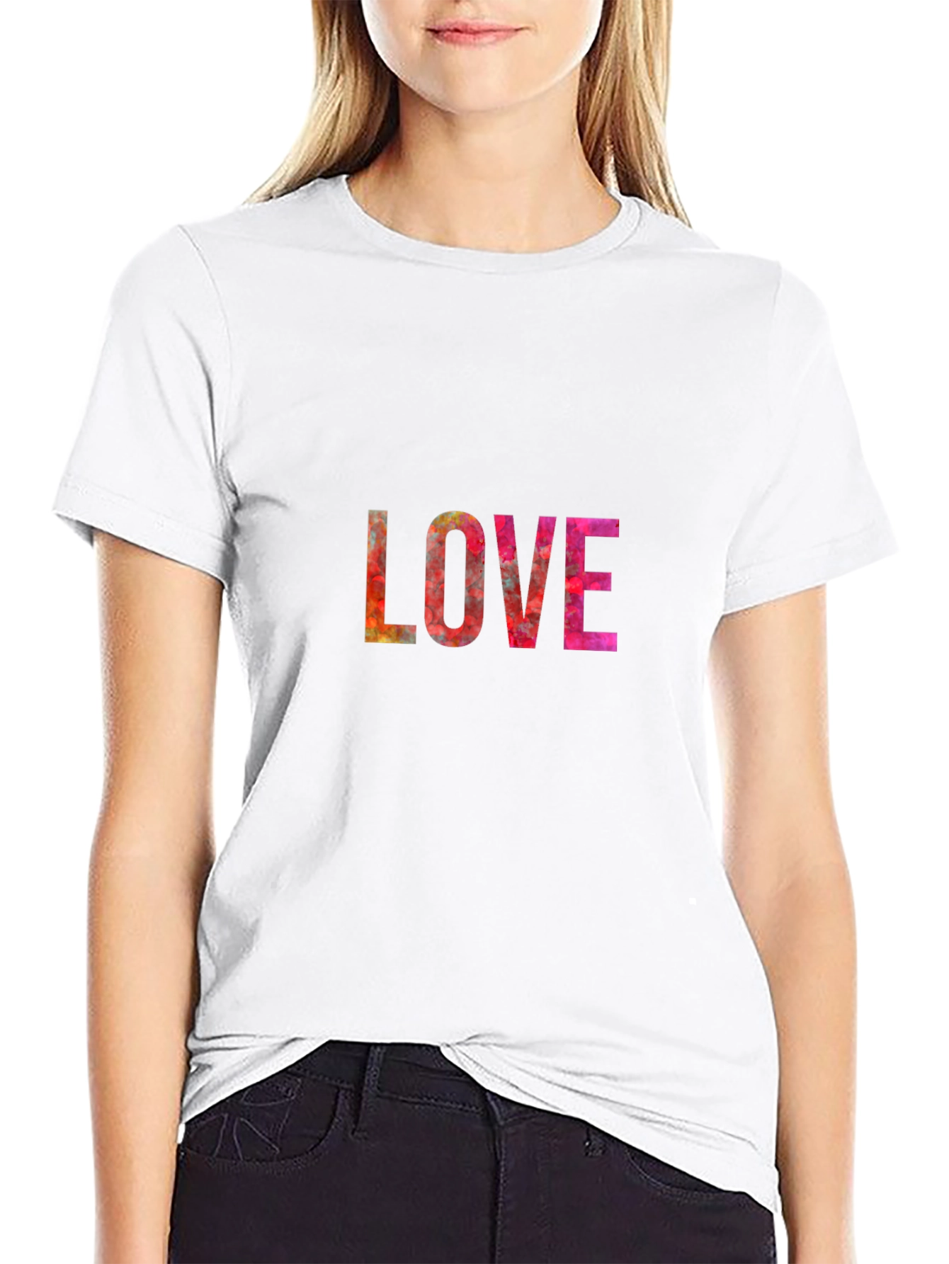LOVE Graphic Print Black T-Shirt