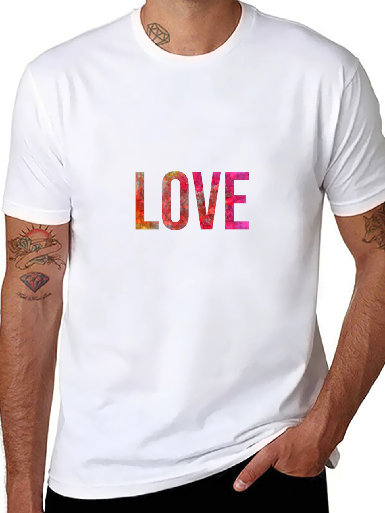 LOVE Graphic Print Black T-Shirt