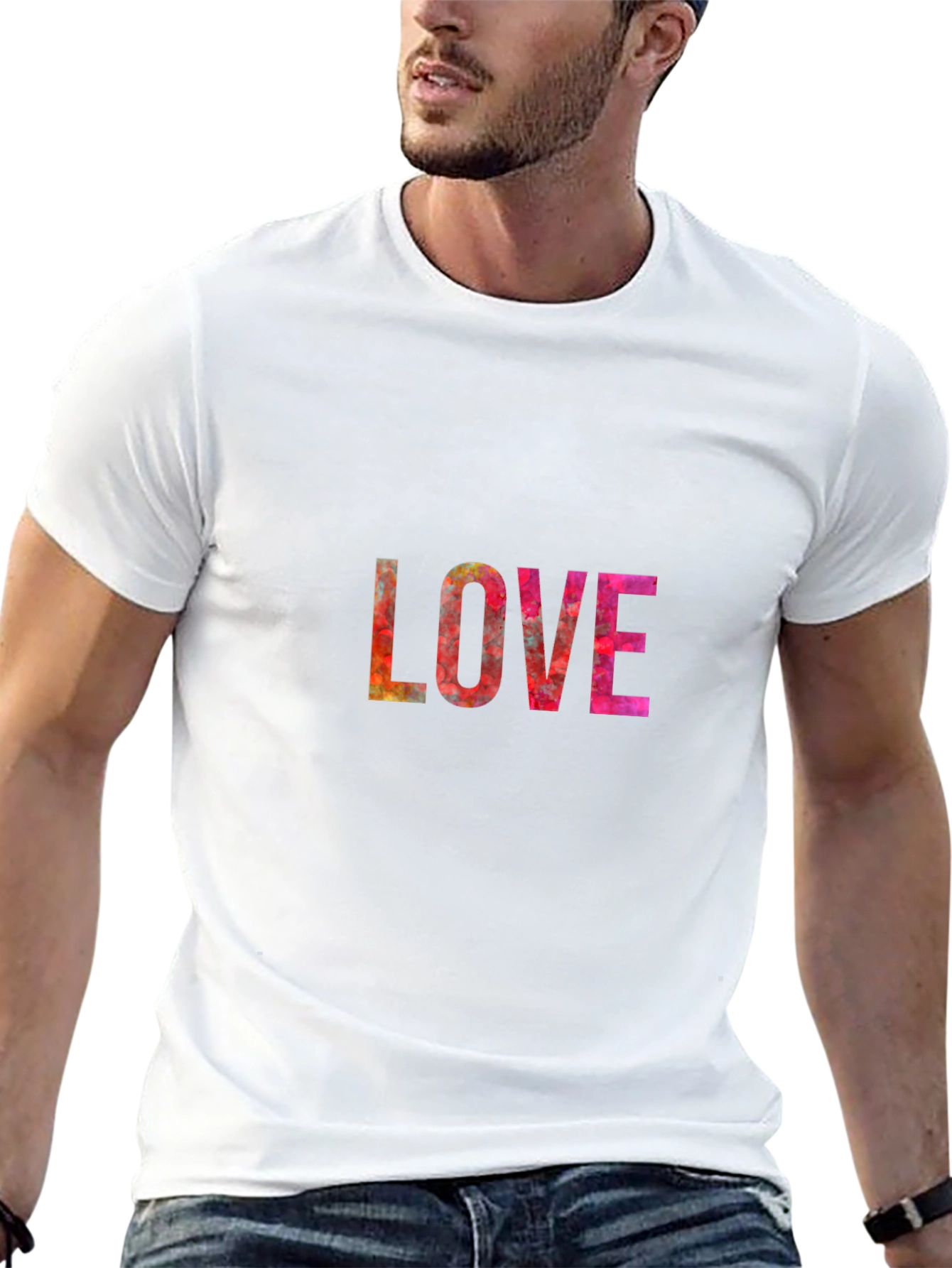 LOVE Graphic Print Black T-Shirt