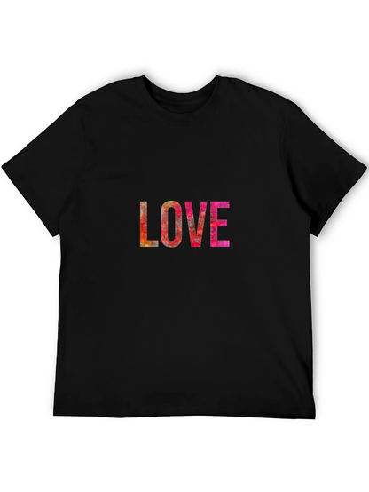 LOVE Graphic Print Black T-Shirt