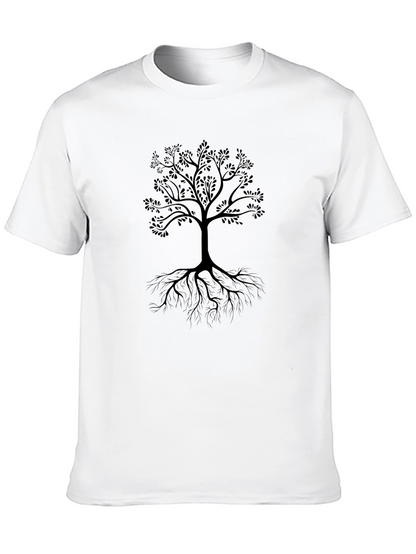 Mens Black Tree Graphic T-Shirt - Nature Inspired
