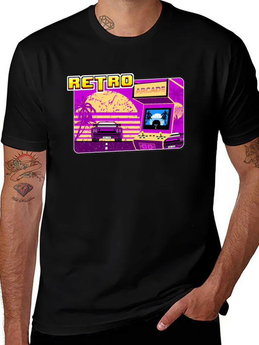 Retro Arcade Car Graphic T-Shirt