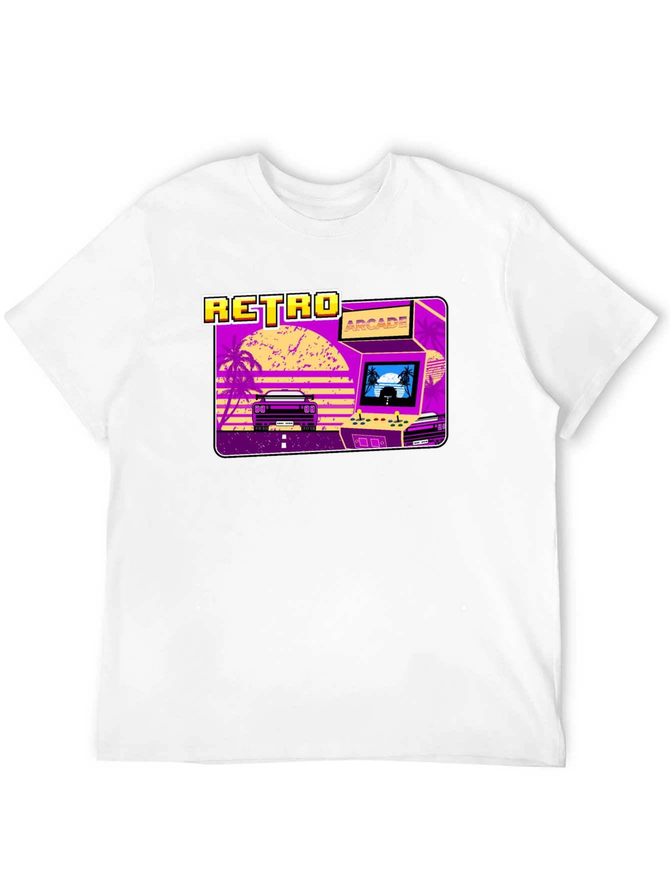 Retro Arcade Car Graphic T-Shirt
