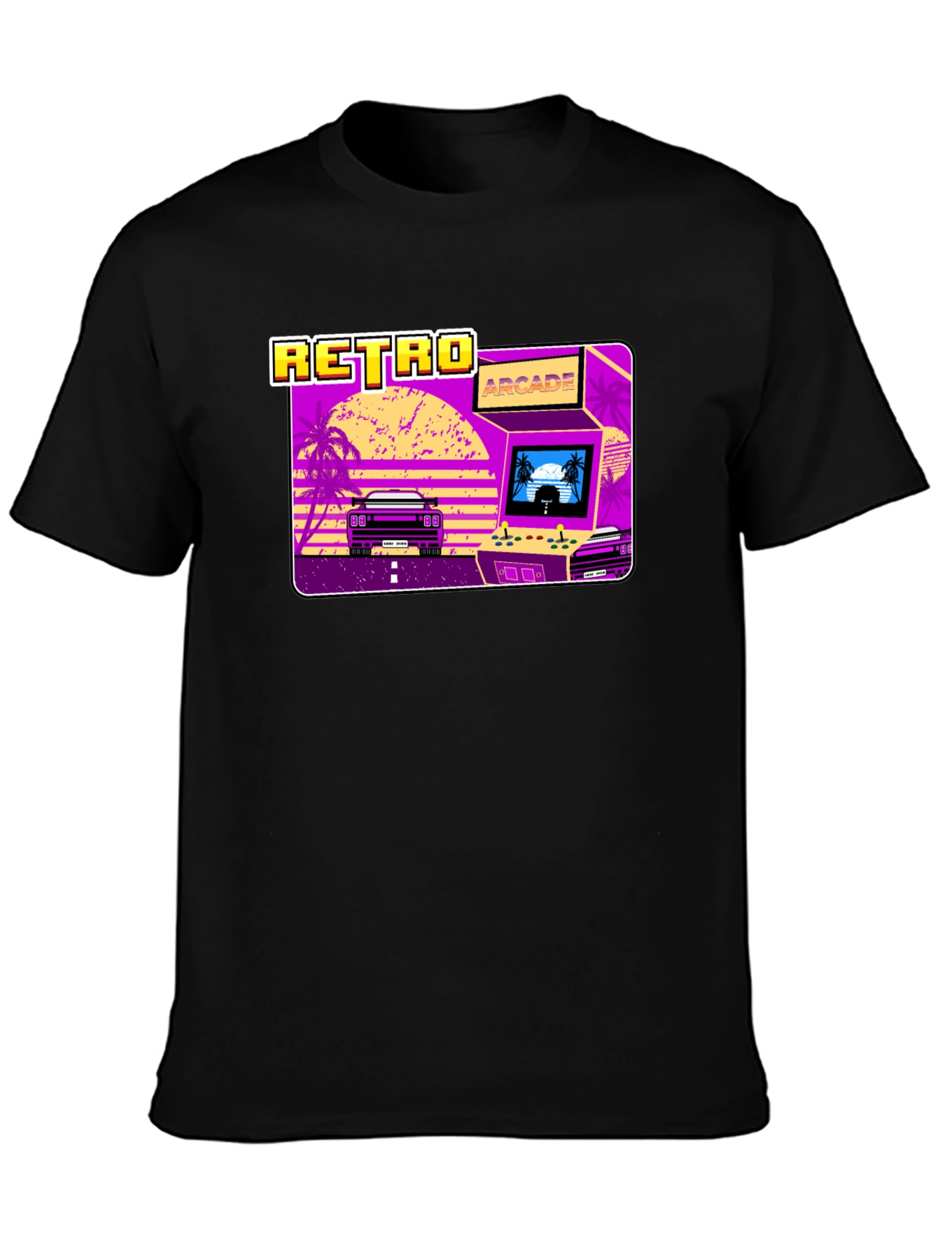 Retro Arcade Car Graphic T-Shirt
