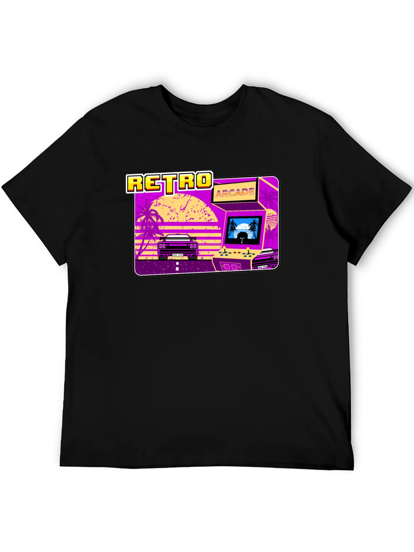Retro Arcade Car Graphic T-Shirt