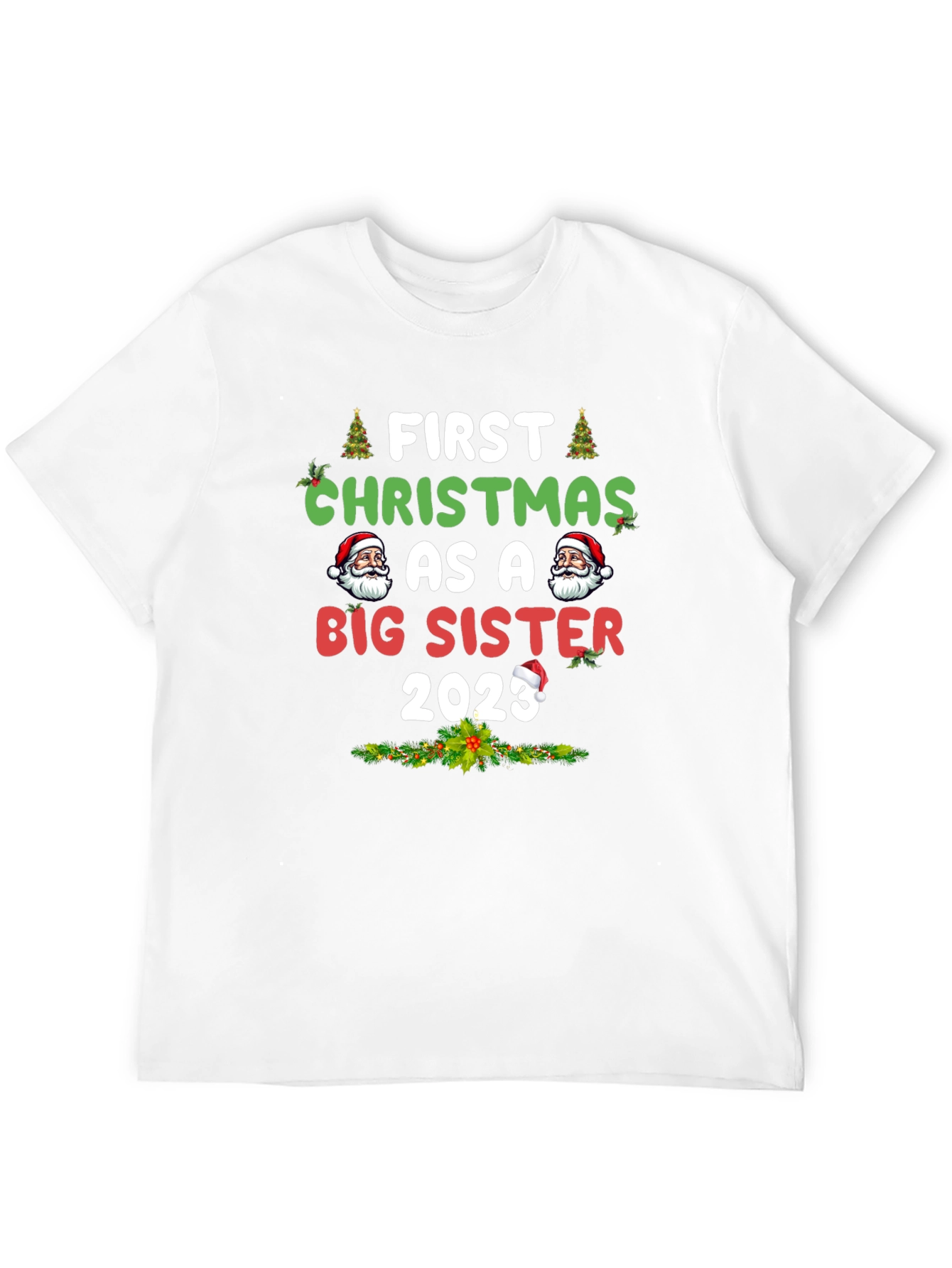 First Christmas As A Big Sister 2023 T-Shirt