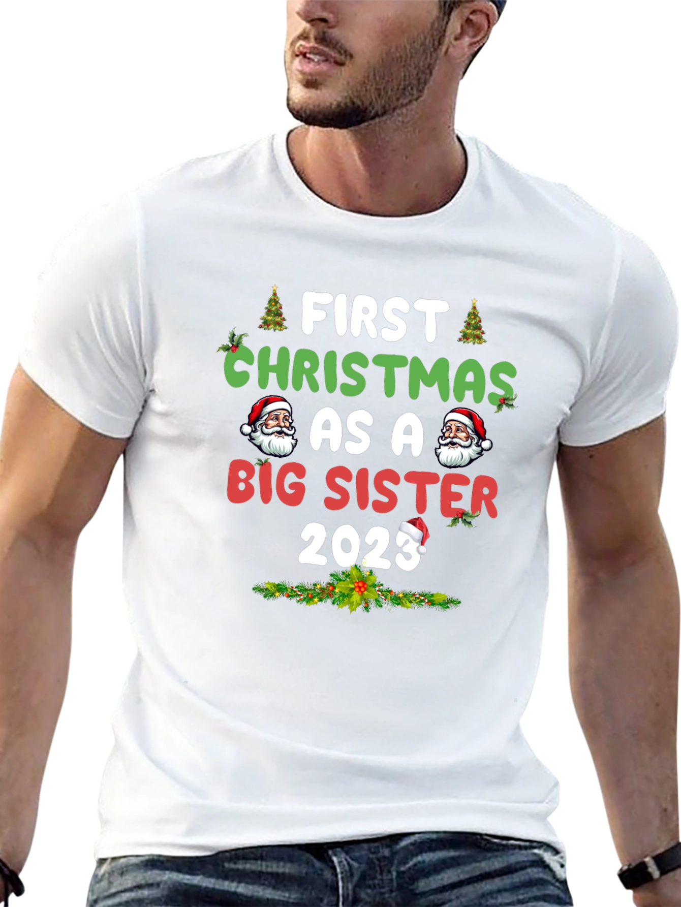 First Christmas As A Big Sister 2023 T-Shirt