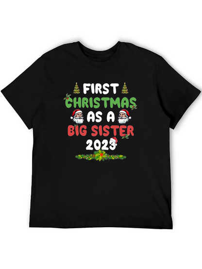 First Christmas As A Big Sister 2023 T-Shirt