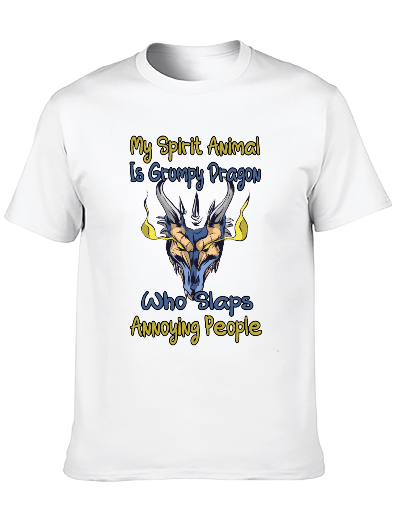Grumpy Dragon Spirit Animal Graphic T-Shirt
