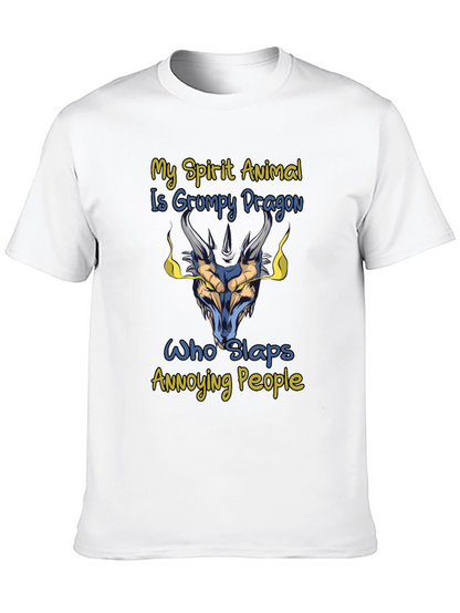 Grumpy Dragon Spirit Animal Graphic T-Shirt