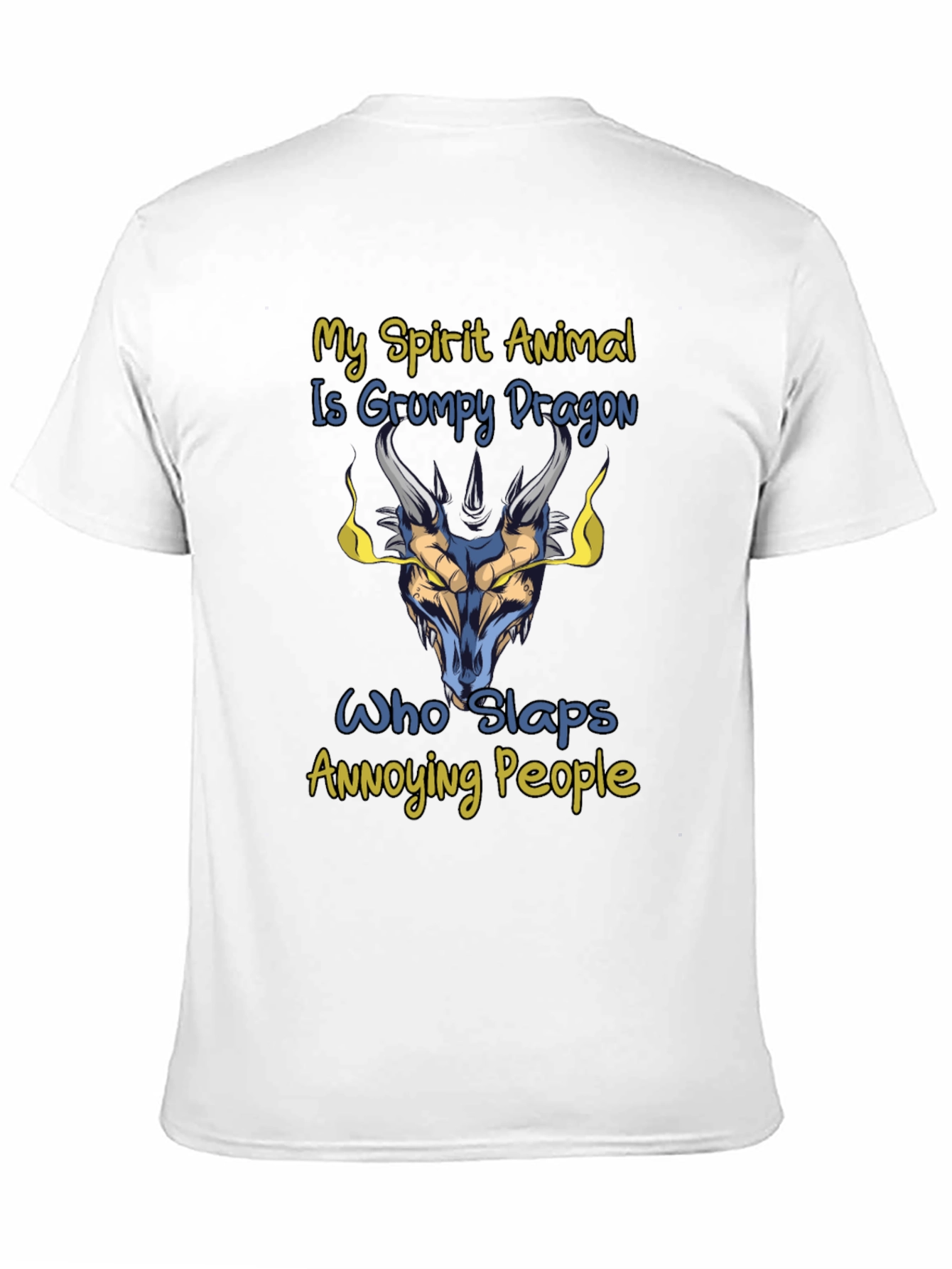 Grumpy Dragon Spirit Animal Graphic T-Shirt