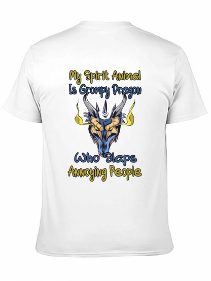 Grumpy Dragon Spirit Animal Graphic T-Shirt