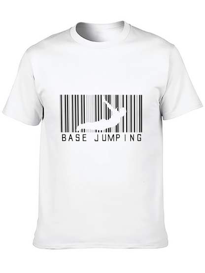 Base Jumping Barcode Graphic T-Shirt