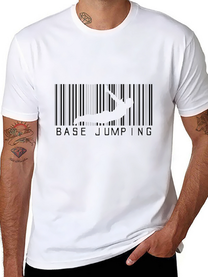 Base Jumping Barcode Graphic T-Shirt
