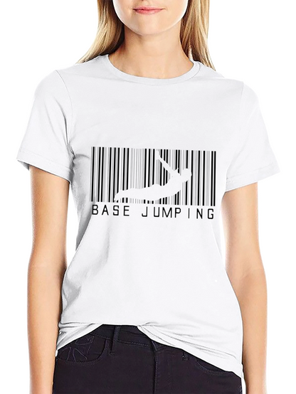 Base Jumping Barcode Graphic T-Shirt