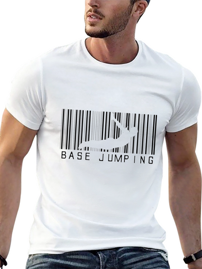 Base Jumping Barcode Graphic T-Shirt