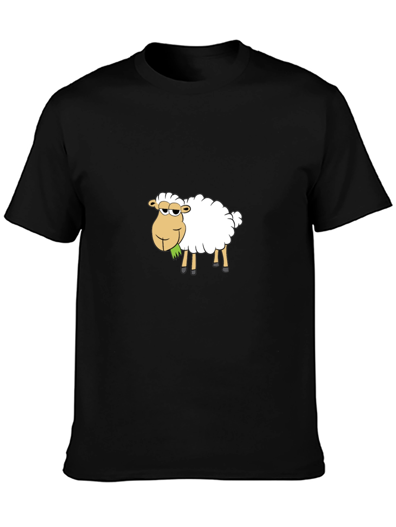 Cool Cartoon Sheep T-Shirt - Black