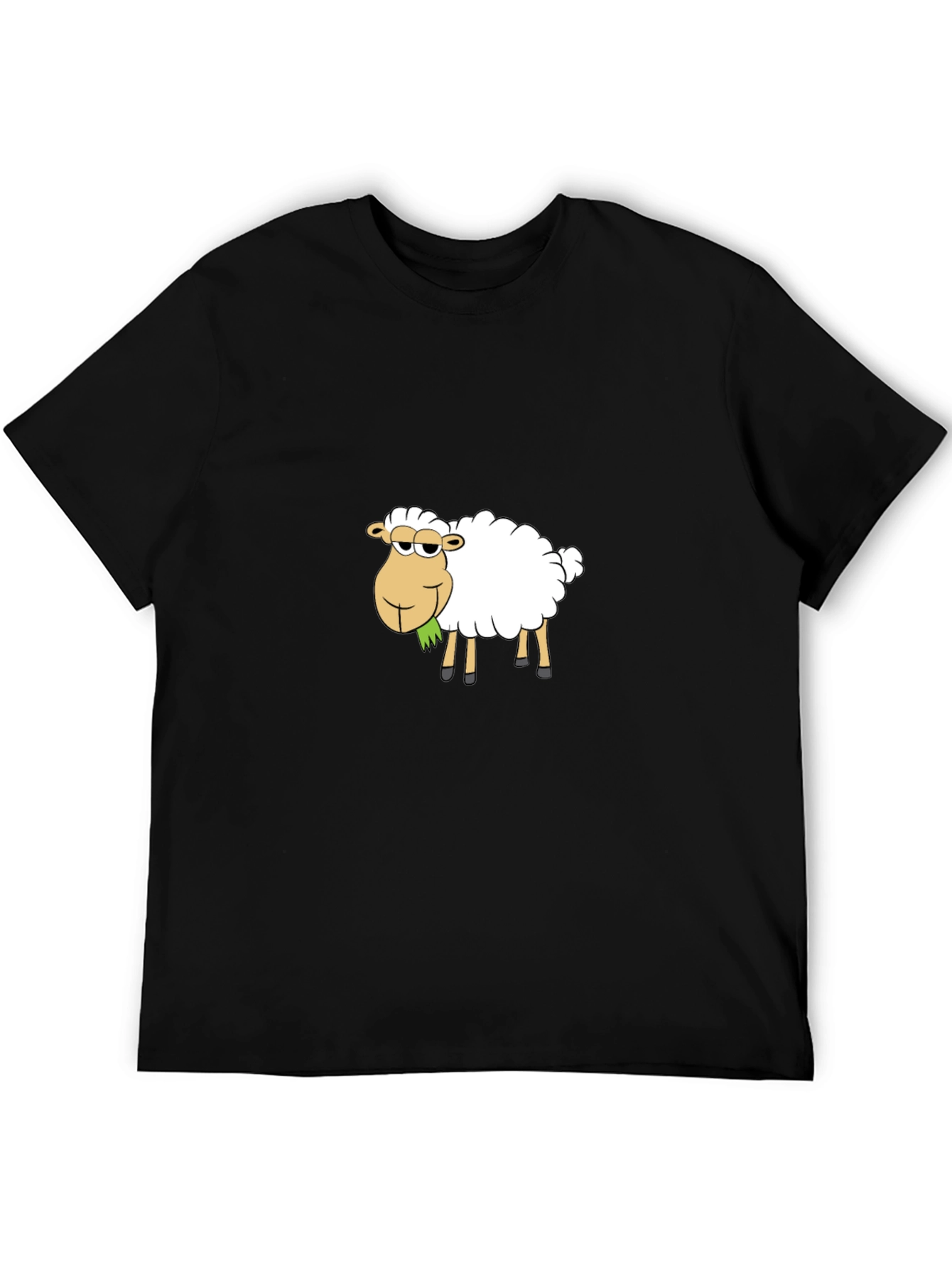 Cool Cartoon Sheep T-Shirt - Black